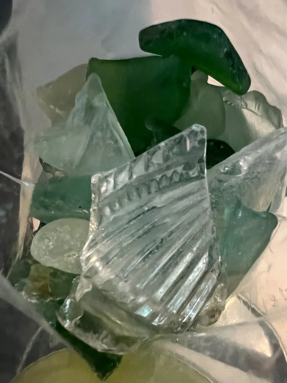 Vintage Sea Glass English Jewelry Mosaics Stained Glass Wire Wraps 11 ou…